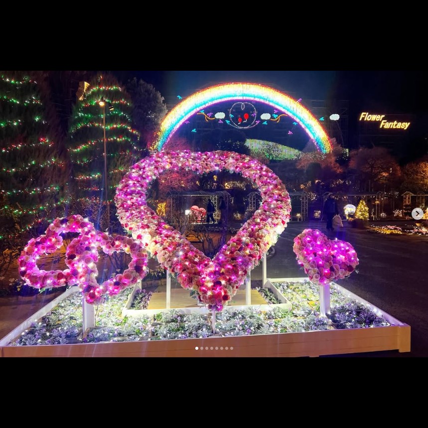 季節毎にデザインが変わるあしかがフラワーパークのイルミネーション