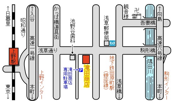 滝田商店の地図