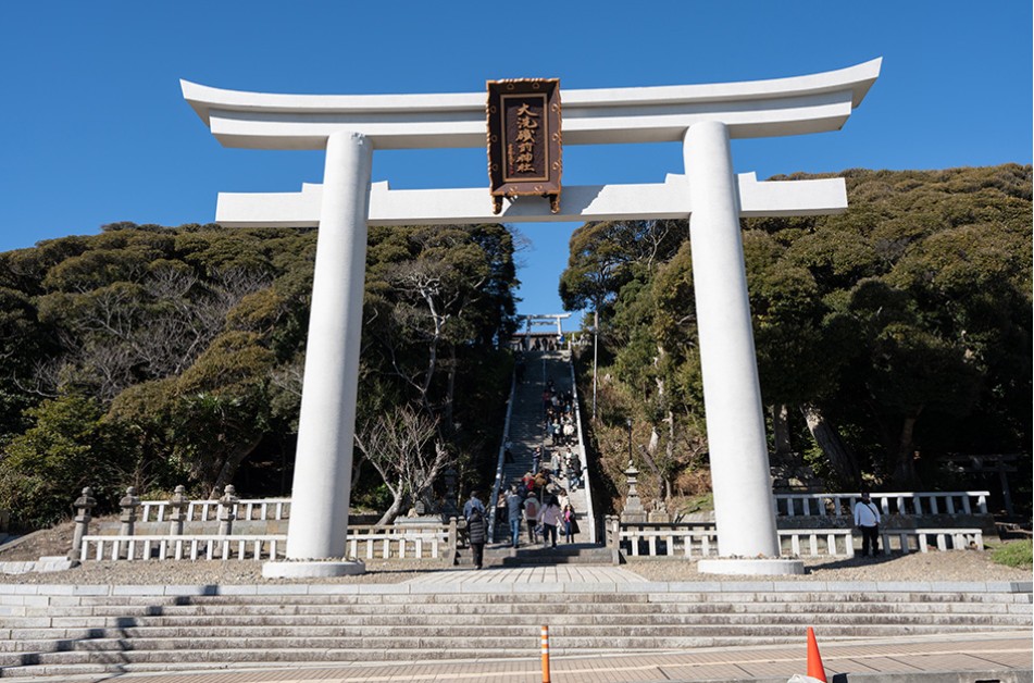 帰れマンデーの茨城春の人気ルートで紹介されたゴールの黄金守りがある大洗磯前神社