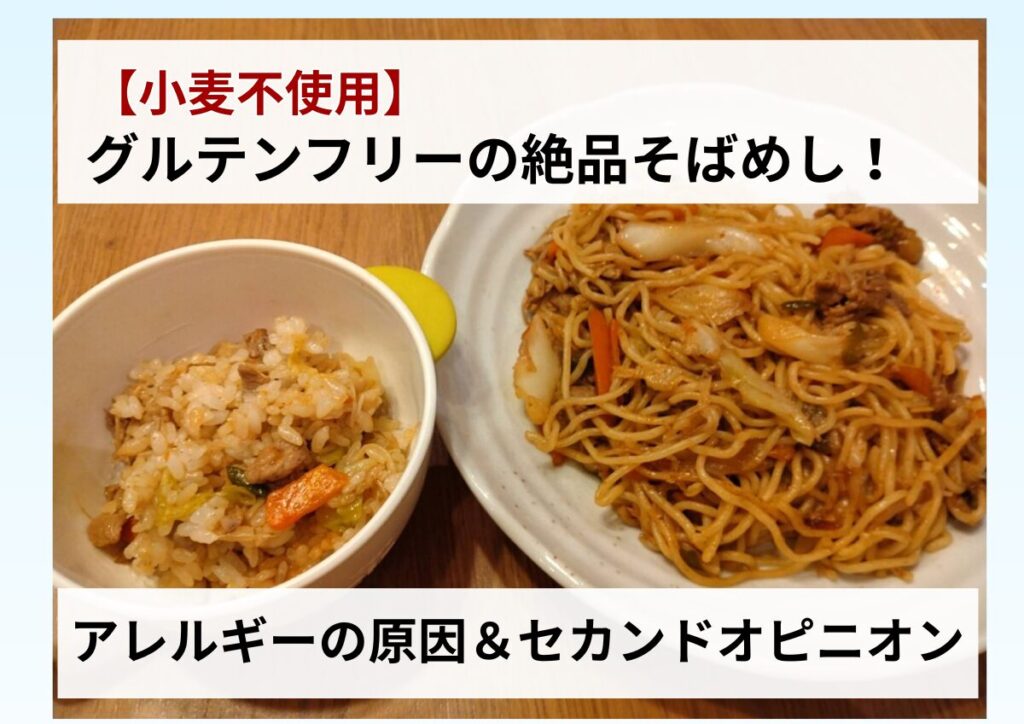 【卵・小麦・乳製品なし】ブルドックお好みソースで作るアレルギー対応ソバめしと家族用焼きそばの同時調理＆0歳アナフィラキシー肌荒れ経皮感作のセカンドオピニオン
